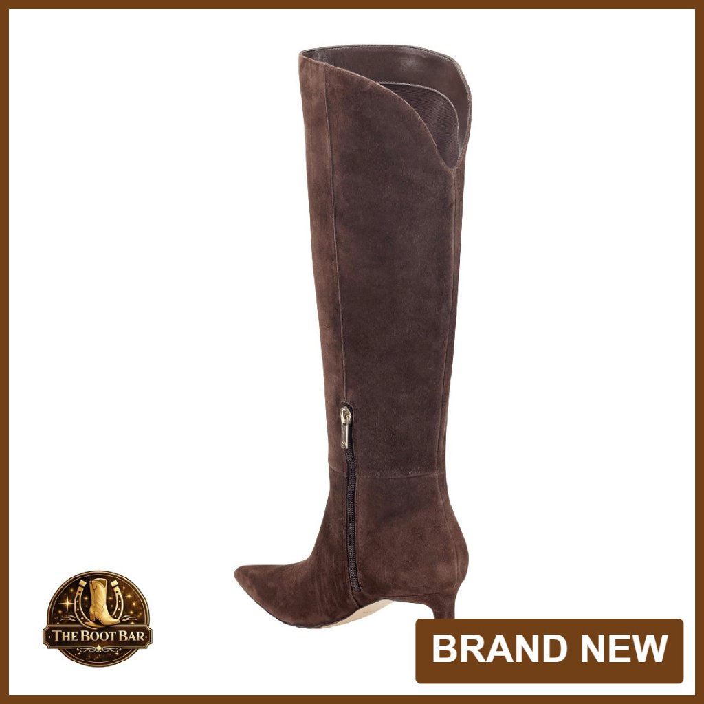 Women's Over-The-Knee Boots Pointy Toe Suede Stiletto Heel Zipper